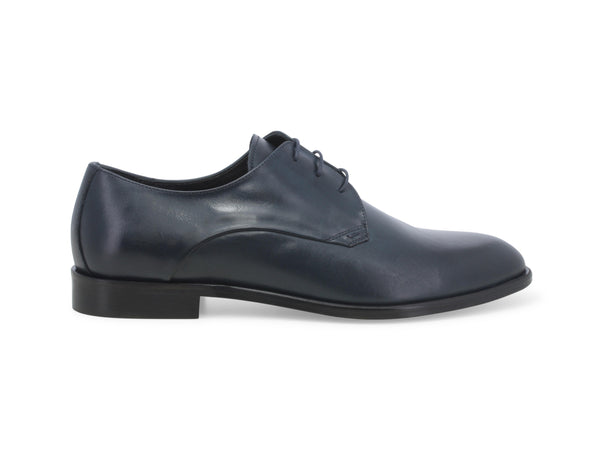 Melluso Stringate Derby Eleganti Uomo in Pelle Morbida Blu U0882W-234550